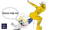 badge beanie bloodshot_eyes buff clothes crying dab female full_body glasses grin hair hat knowyourmeme logo necktie no_help_me open_mouth qa_(4chan) soyjak speech_bubble stubble text v_(4chan) variant:classic_soyjak vore yellow yellow_hair yellow_skin // 1024x530 // 41.9KB