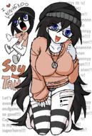 anime anon art avengers beanie breasts detailed female full_body glasses hair hand marvel soy soyjak soylent soylent_(cacao) text thigh_highs underpants variant:soytan // 371x554 // 29.6KB