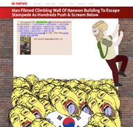 4chan asian bloodshot_eyes climbing country crying flag glasses hair korea multiple_soyjaks nordic_chad open_mouth pol_(4chan) small_eyes south_korea soyjak stampede stubble text tongue variant:bernd wall yellow_skin yellow_teeth // 896x857 // 354.3KB