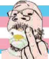 baby jpeg middle_finger pacifier subvariant:wholesome_soyjak trans_rights transgender_flag variant:gapejak // 101x121 // 20.4KB