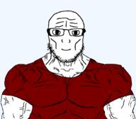 beard clothes glasses subvariant:lawrence subvariant:muscular_chud tshirt // 1059x929 // 33.9KB