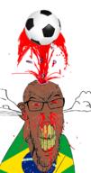 angry blood bloodshot_eyes brainless brazil brown_skin cap clothes country cracked_teeth ear explosion flag fume glasses hat mustache red_eyes soccer soyjak stubble variant:feraljak vein // 366x694 // 203.4KB