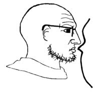 chad ear glasses nordic_chad side_profile soychad soyjak speech_bubble stubble template variant:unknown // 647x659 // 5.9KB