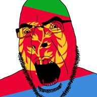 angry country eritrea flag glasses open_mouth soyjak stubble variant:cobson // 721x720 // 48.9KB