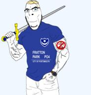 aryan buff closed_mouth clothes england glasses muscles portsmouth_fc soccer southampton stubble sword tattoo variant:cobson watch // 1834x1910 // 245.0KB