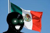 black_skin country flag flag:mexico glowing glowing_eyes inverted mexico open_mouth soyjak stubble thougher variant:soyak // 1200x800 // 489.4KB