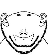 ear mirrored no_eyebrows smile soyjak stubble variant:impish_soyak_ears // 720x812 // 60.3KB