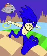 animated background balding closed_mouth dr_eggman foot full_body glasses gold grass green_hill_zone hand mountain music naked nude penis ring rings road run running sea sega sky small_penis smirk smug sonic sonic_(series) sonic_the_hedgehog stubble testicles variant:soyak vehicle video video_game water // 808x968, 75.2s // 10.0MB