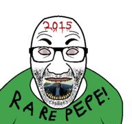 2015 bloodshot_eyes central_intelligence_agency clothes frog glasses mirrored open_mouth pepe soyjak stubble tshirt variant:el_perro_rabioso yellow_teeth // 427x400 // 34.5KB