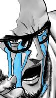 anime crying drawing glasses jojos_bizarre_adventure open_mouth soyjak stubble variant:unknown // 620x1068 // 645.7KB