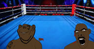 2soyjaks angry black_skin blood boxing boxing_ring ear evander_holyfield glasses mike_tyson moe_szyslak mustache nigger open_mouth smile soyjak stubble tattoo variant:cobson variant:impish_soyak_ears // 2884x1509 // 2.1MB