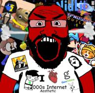 2000s angry apple baldi balding beard boyfriend_(friday_night_funkin) clothes dave_(moldygh) dave_and_bambi ena friday_night_funkin fume gaster_(undertale) geocities glasses hair heart homestuck hypnospace_outlaw i_love meta:tagme neocities newgrounds open_mouth red_skin soyjak space text tshirt twitter undertale variant:science_lover vib-ribbon vidlii yume_nikki // 800x789 // 567.0KB