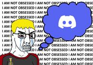 badge bloodshot_eyes clenched_teeth clothes crying discord glasses hair i_am_not_obsessed lips nate obsession soot_colors soyjak speech_bubble text v-shaped_eyebrows variant:chudjak yellow_hair // 1170x814 // 272.5KB