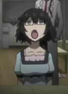 anime clothes female glasses hair meta:missing_variant open_mouth shiina_mayuri soyjak steins_gate stubble white_skin // 1014x1407 // 540.9KB