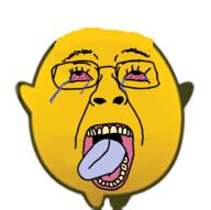bloodshot_eyes crying discord glasses mouth mouth_open open_mouth soyjak steam steamhappy tongue tranny variant:bernd white_background yellow_skin // 726x724 // 256.2KB