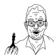 arm chess clothes ear glasses goatee hair hand holding_object open_mouth queen_of_spades soyjak stubble thumbnail traced variant:levy // 1000x1014 // 3.9MB