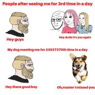 animal closed_mouth dog glasses neutral nordic_chad soyjak stubble text trad_wife variant:soyak variant:wojak wojak // 2048x2048 // 1.7MB