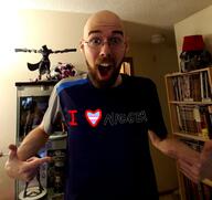 activision_blizzard arm bald balding beard book bookshelf clothes d.va_(overwatch) ear excited figurine fingernail glasses hat heart helmet i_heart_nigger i_love irl lamp logo looking_at_you nigger open_mouth overwatch pointing reaper_(overwatch) shelf soyboy soyjak teeth text tongue tranny tshirt variant:shirtjak video_game white_skin // 594x559 // 372.1KB