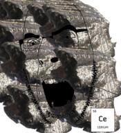 angry cerium chemistry element glasses irl metal objectsoyje open_mouth soyjak stubble variant:cobson // 442x485 // 502.9KB