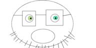 glasses heterochromia open_mouth stubble variant:circlejak // 500x250 // 20.4KB