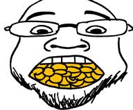 big_nose coins eyebrows glasses head_only open_mouth stubble teeth variant:coinjak // 896x741 // 97.7KB