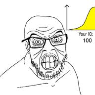 clenched_teeth glasses iq iq_bell_curve looking_at_you stubble text variant:feraljak wrinkles // 1024x1024 // 228.8KB