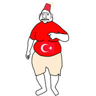 clothes fat fez flag mustache shorts soyjak turk turkiye variant:ishish_soyak_ears yasin_cengiz // 3464x3464 // 586.3KB