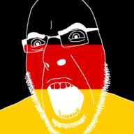 angry country flag germany glasses open_mouth soyjak stubble variant:cobson // 721x720 // 10.2KB