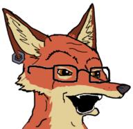 animal disney ear earring fox furry glasses large_nose nick_wilde open_mouth orange_skin soyjak variant:classic_soyjak zootopia // 720x702 // 310.1KB