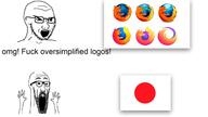 2soyjaks angry beard firefox flag glasses hand hands_up japan logo mozilla open_mouth soyjak stretched_mouth stubble subvariant:wewjak text thing_japanese variant:soyak web_browser // 640x360 // 30.3KB