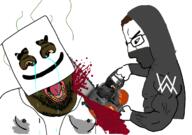 2soyjaks alan_walker angry arm blood chainsaw looking_to_the_left marshmello nigger variant:bernd variant:chudjak // 1238x872 // 430.9KB