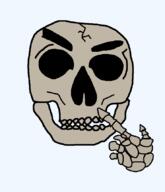 closed_mouth hand raised_eyebrow skeleton skull soyjak subvariant:chudjak_front thinking variant:chudjak // 740x859 // 36.2KB