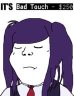 closed_eyes closed_mouth clothes frown its_over julianne_stingray necktie pout purple_hair sad soyjak subvariant:soylita text va-11_hall-a variant:gapejak vest // 696x900 // 27.1KB