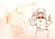 art clothes drawing female girl hair hand holding_object long_hair meta:missing_a_soyjak open_mouth skirt soy soylent variant:soytan // 3884x2808 // 845.0KB
