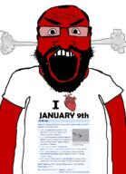angry arm beard clothes glasses january january_9 open_mouth red soyjak steam subvariant:science_lover text variant:markiplier_soyjak wikipedia // 1440x1984 // 670.7KB