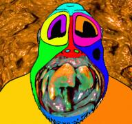clenched_teeth closed_mouth colorful deformed glasses poop soyjak stubble variant:bernd you_were_one_i_ker // 1200x1125 // 3.6MB