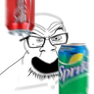 blur can coca_cola distorted fat glasses mole open_mouth small_eyes smile soyjak sprite sproke stubble variant:feraljak wrinkles // 1024x1024 // 750.3KB