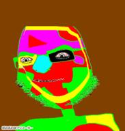 animated bloodshot_eyes bouncing colorful deformed distorted poyopoyo smile soyjak stubble tonton variant:cobson // 382x400 // 274.6KB