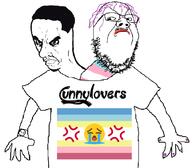 2soyjaks angry closed_mouth clothes cunny emoticon flag frown get_along_shirt glasses map_(pedophile) mustache pedophile soyjak stubble subvariant:chudjak_seething text tranny variant:chudjak variant:gapejak 😭 // 720x629 // 126.8KB