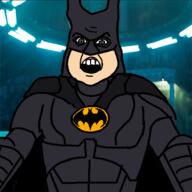angry batman batman_(series) dc_comics grey_eyes open_mouth soyjak variant:feraljak white_skin // 540x540 // 147.7KB