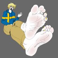 arm clothes foot full_body glasses grey_background hoodie leg open_mouth pose soyjak stubble sweden twink twinkjak variant:soyak yellow_hair // 1796x1806 // 733.4KB