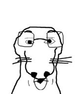 animal dog glasses merge open_mouth soyjak variant:dogjak variant:nojak whisker // 684x806 // 19.4KB