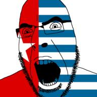 angry country flag glasses morning_star open_mouth papua soyjak star stubble variant:cobson // 721x720 // 15.3KB