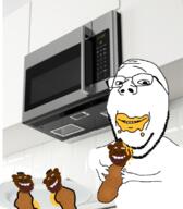 cheese cheese_niggers food holding_object irl_background microwave nigger soyjak subvariant:wholesome_soyjak variant:gapejak // 712x812 // 382.7KB