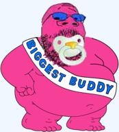 baby bald binky blue_glasses doll_(user) family_guy fat full_body glasses jpeg_compression low_quality mustache naked pacifier pink_skin sash small_eyes standing stubble text translucent translucent_background transparent transparent_background variant:gapejak // 870x960 // 257.4KB