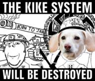 4chan animal dog drawn_background homophobic_dog lets_go_brandon meme text variant:wholesome_soyjak // 809x697 // 586.7KB