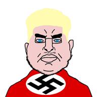 angry ayran blue_eyes countrywar drew_pavlou fascism fat germanic glasses nazism neo_nazi obese serious stare variant:pavloujak yellow_hair // 1164x1164 // 194.8KB