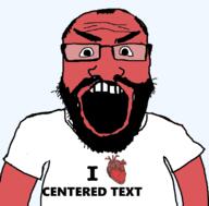 angry centered_text clothes glasses heart soyjak subvariant:science_lover text tshirt variant:markiplier_soyjak // 800x789 // 104.8KB