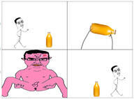 bottle comic juice orange_(fruit) pink_skin stickman twp variant:chudjak // 599x443 // 76.6KB