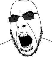 SoyBooru - Post 19915: angry glasses open_mouth soyjak stubble ...
